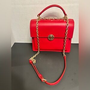 Cole Haan Elegant Red Chain Strap Handbag